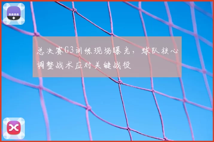 总决赛G3训练现场曝光，球队核心调整战术应对关键战役